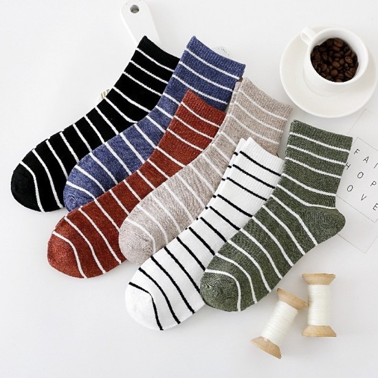 Textured Cotton Crew Socks